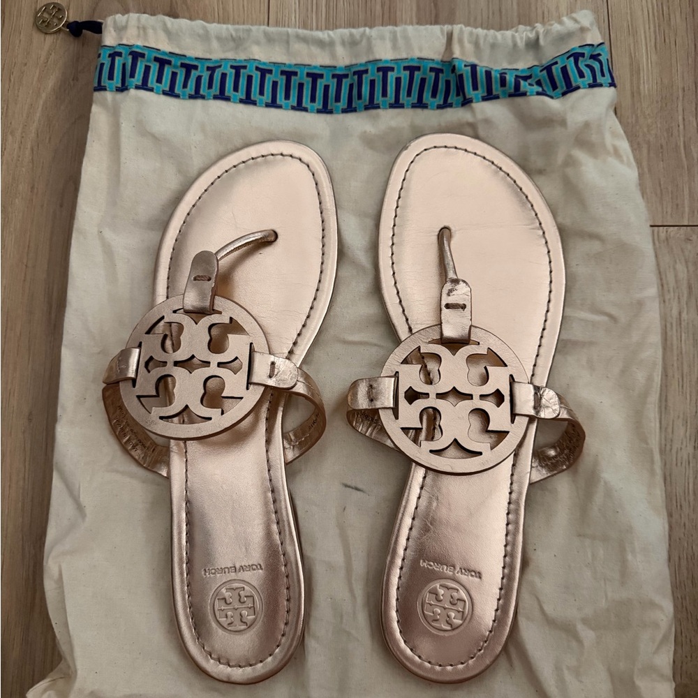 Tory Burch Rose Gold Sandals - Size 10